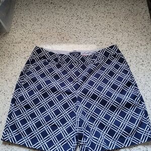 Lands' End Striped Navy and White Shorts